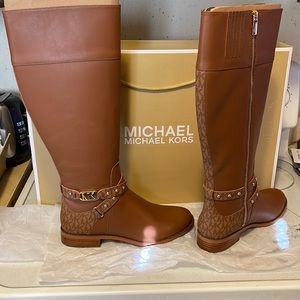 Michael Kors Kincaid Leather Riding Boot